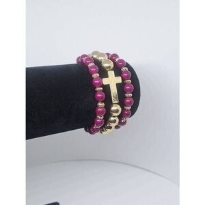 Cross stacked bracelet